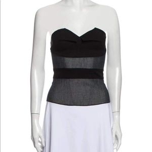 Roland Mouret Strapless Crop Top